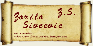 Zorilo Sivčević vizit kartica